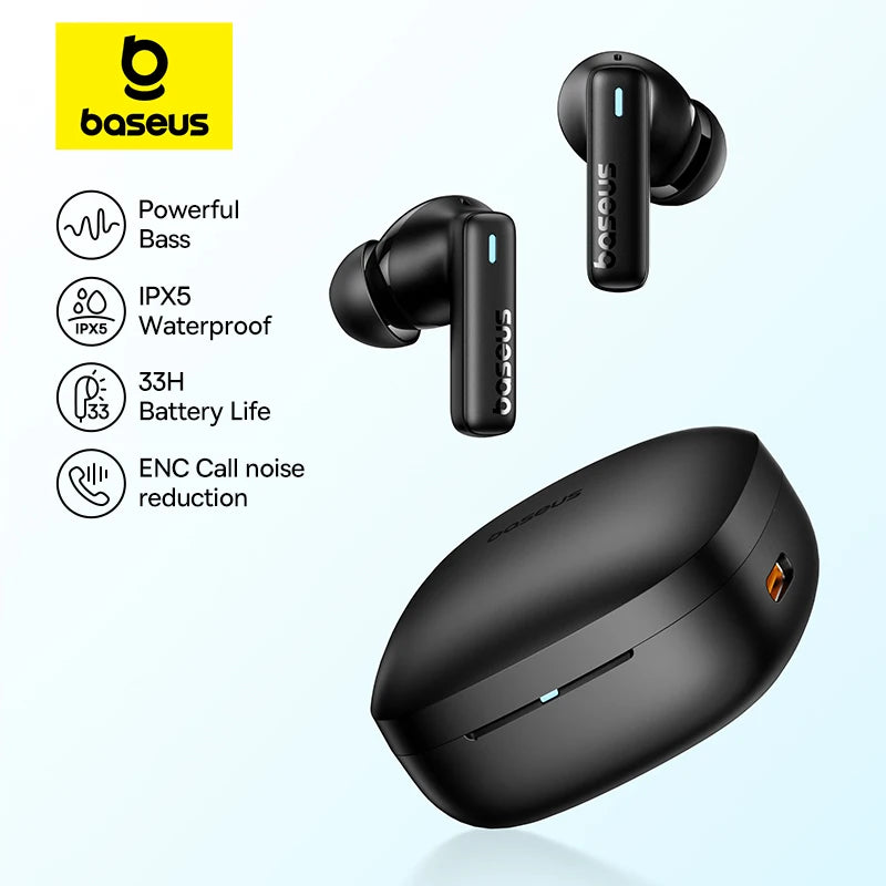Experience Unmatched Sound with Bowie E19 Wireless Earphones - Bluetooth 5.3, Incredible 12Mm Bass Drivers & IPX5 Waterproof Design for 33Hrs of Playtime!